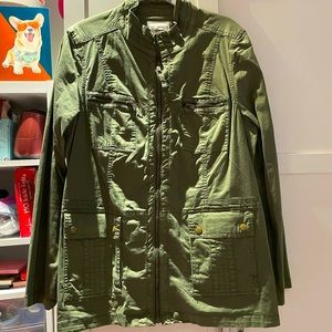 WOMENS SONOMA ARMY OLIVE GREEN UTILITY JACKET SIZE XL NWOT